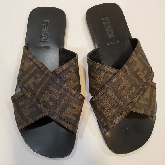 fendi criss cross slides